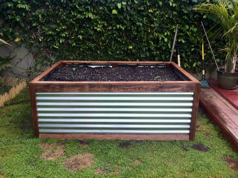 metal sheet planter box|galvanized garden bed planter box.